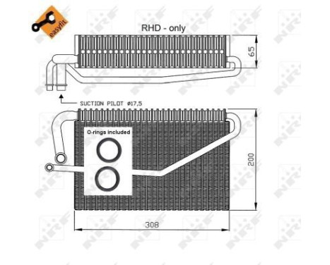 Evaporator, air conditioning EASY FIT 36118 NRF, Image 4