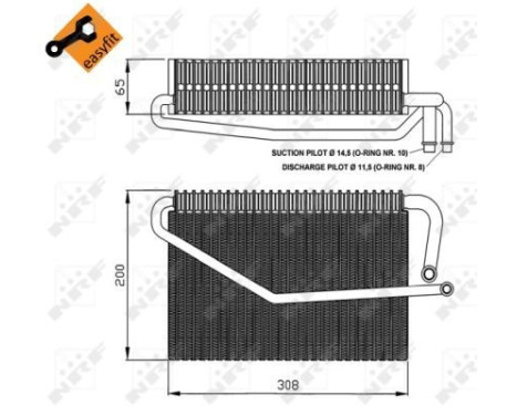 Evaporator, air conditioning EASY FIT 36122 NRF, Image 6