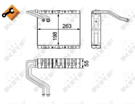 Evaporator, air conditioning EASY FIT 36142 NRF, Image 5