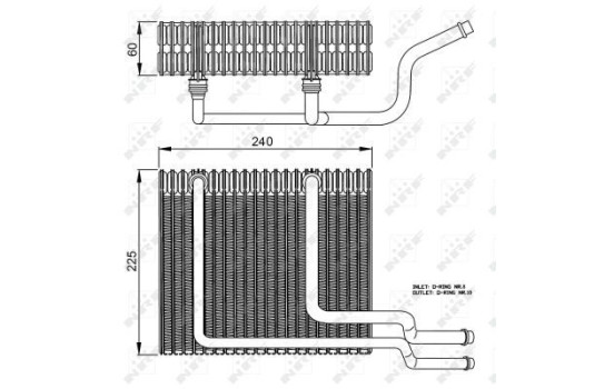 Evaporator, air conditioning EASY FIT 36151 NRF
