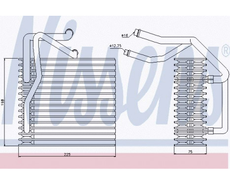 Evaporator, air conditioning