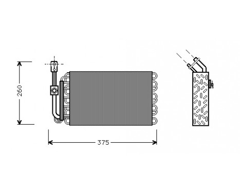 Evaporator, air conditioning
