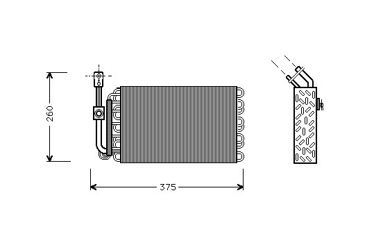 Evaporator, air conditioning