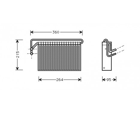 Evaporator, air conditioning