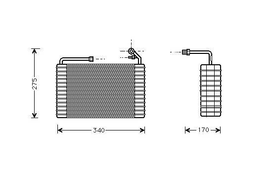 Evaporator, air conditioning