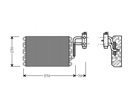 Evaporator, air conditioning