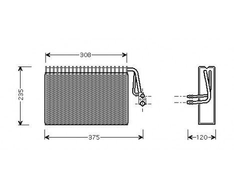 Evaporator, air conditioning