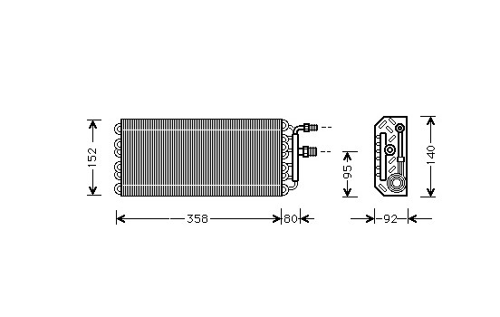 Evaporator, air conditioning