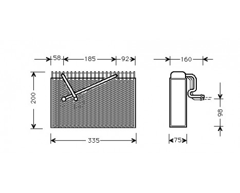 Evaporator, air conditioning