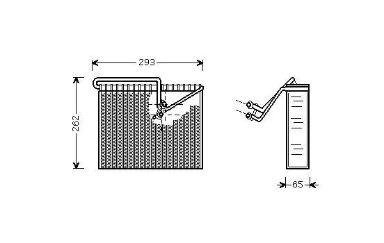 Evaporator, air conditioning
