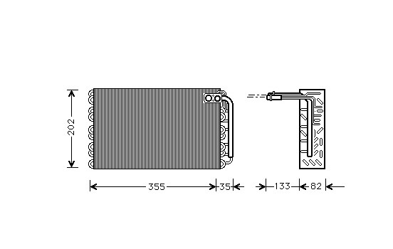 Evaporator, air conditioning