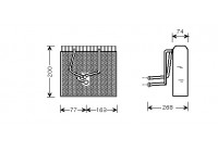 Evaporator, air conditioning