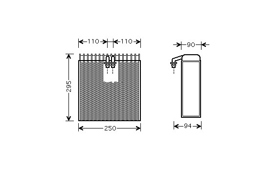 Evaporator, air conditioning
