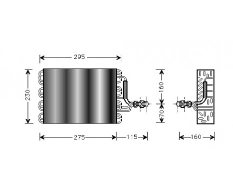 Evaporator, air conditioning