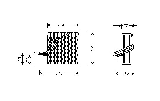 Evaporator, air conditioning