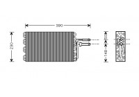 Evaporator, air conditioning