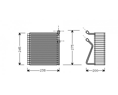 Evaporator, air conditioning