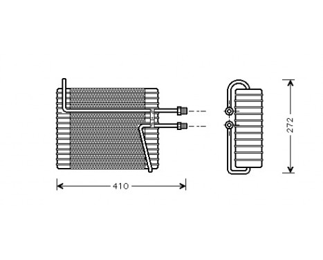 Evaporator, air conditioning