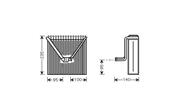 Evaporator, air conditioning