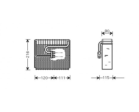 Evaporator, air conditioning