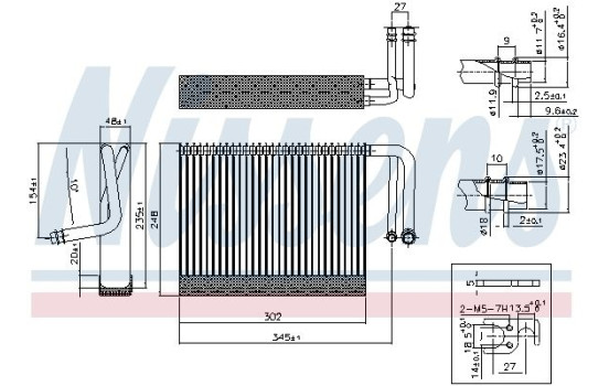 Evaporator, air conditioning