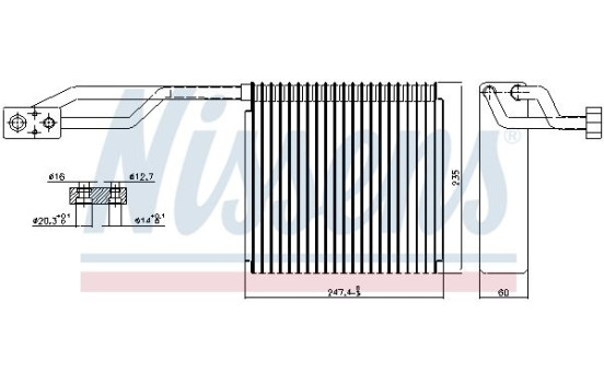 Evaporator, air conditioning