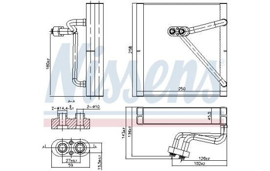 Evaporator, air conditioning