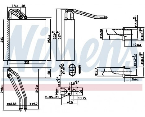 Evaporator, air conditioning
