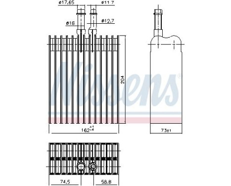 Evaporator, air conditioning