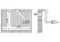 Evaporator, air conditioning