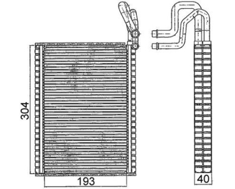 Evaporator, air conditioning