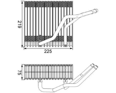 Evaporator, air conditioning