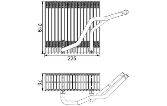 Evaporator, air conditioning