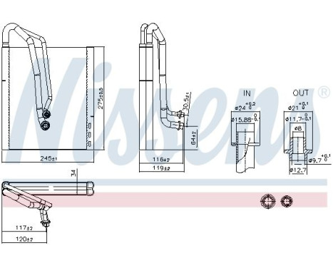 Evaporator, air conditioning
