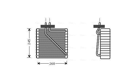 Evaporator, air conditioning