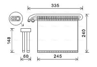 Evaporator, air conditioning