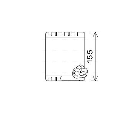 Evaporator, air conditioning