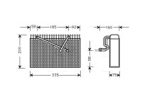 Evaporator, air conditioning