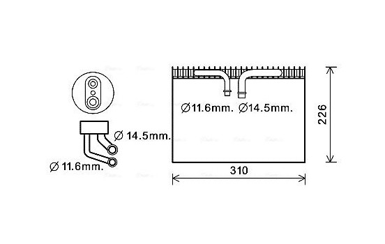 Evaporator, air conditioning