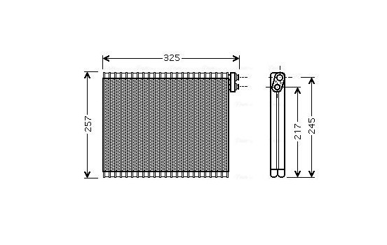 Evaporator, air conditioning