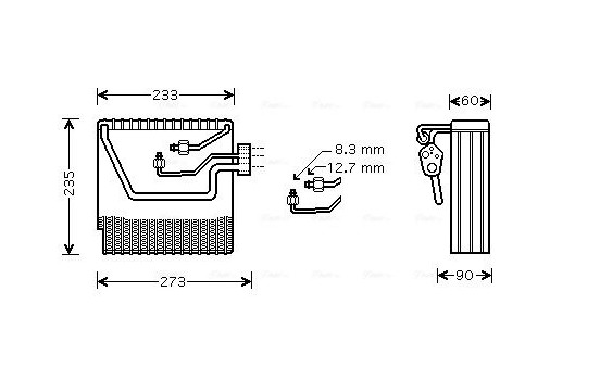 Evaporator, air conditioning