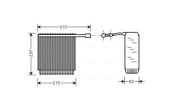 Evaporator, air conditioning