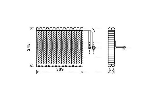 Evaporator, air conditioning