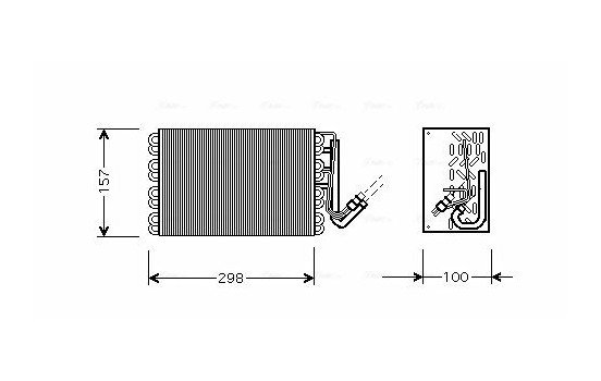 Evaporator, air conditioning