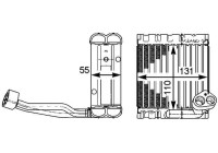 Evaporator, air conditioning