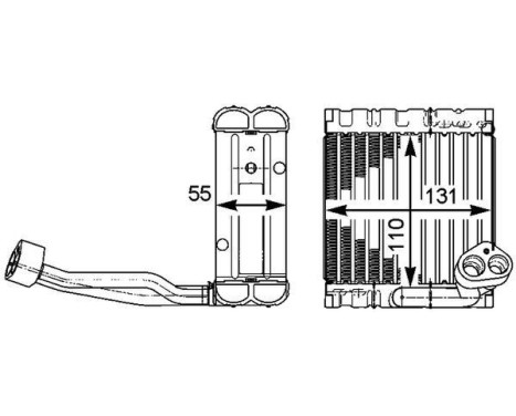 Evaporator, air conditioning