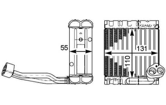 Evaporator, air conditioning