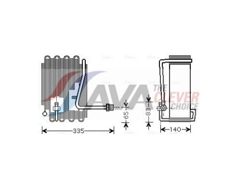 Evaporator, air conditioning