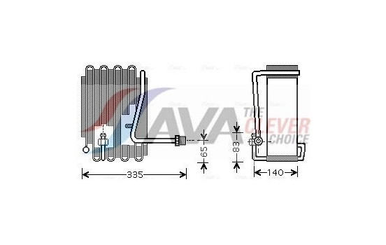 Evaporator, air conditioning
