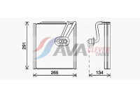 Evaporator, air conditioning